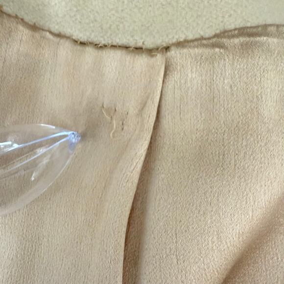 True Vintage 50s 60s Wool-Feel Coat Beige Funky Huge Buttons *NO TAGS* Apres Ski - Picture 8 of 8